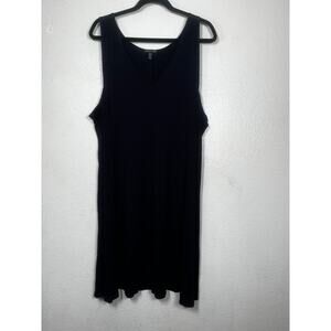 Eileen Fisher Mini Tank Sleeveless Dress Navy Blue V-Neck Women's size XL
